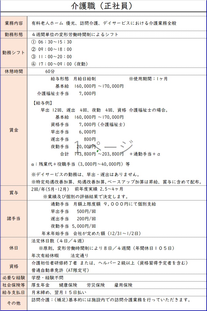 写真　求人票（介護　正社員) R05.09.28）